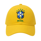 Boné Brasil Copa do Mundo Aba Curva Unissex Ajustável